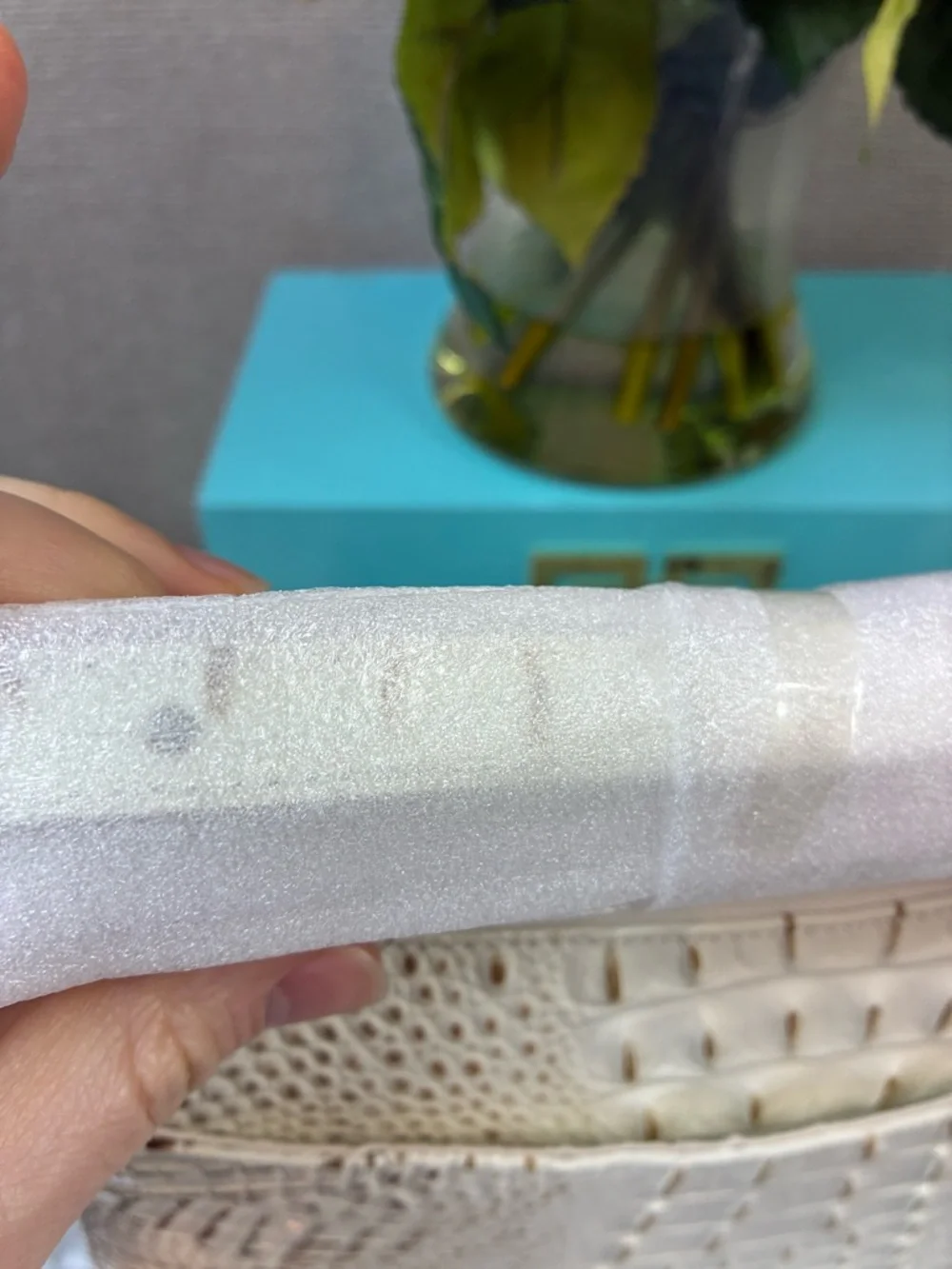 Brahmin Snowball Snowdrift Melbourne Shayna Croc Embossed Shoulder Bag ❄️ ❄️ - Picture 8 of 11